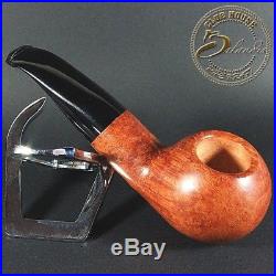 EXCLUSIVE HAND MADE & WAXED SMOOTH BRIAR wood smoking pipe BISON MALMAC