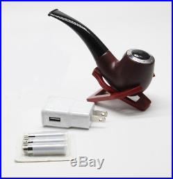 E-Pipe Smokeless Pipe Imitate Solid Wood Pipe Healthy Non-Smoking Pipe Gift Box