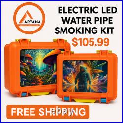 Electric Led Water Pipe Smoking Kit + Smoking Kit Suitcase Mixed Designs