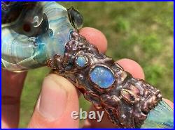 Electroform x3 Opal THICK Metal Heady Crystal Glass Tobacco Pipe