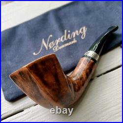 Eric Nording Polished Freehand Silver #2 Handmade in Denmark Briar Tobacco Pipe