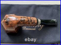 Eric Nording Polished Freehand Silver #2 Handmade in Denmark Briar Tobacco Pipe