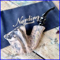 Eric Nording Signature Black Natural Unfinished Freehand Briar Tobacco Pipe NEW