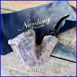 Eric Nording Signature Black Natural Unfinished Freehand Briar Tobacco Pipe NEW