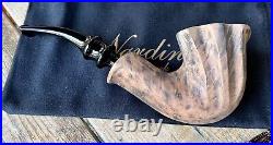 Eric Nording Signature Black Natural Unfinished Freehand Briar Tobacco Pipe NEW