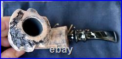 Eric Nording Signature Black Natural Unfinished Freehand Briar Tobacco Pipe NEW