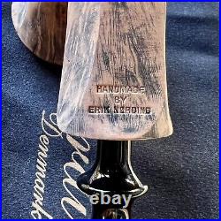 Eric Nording Signature Black Natural Unfinished Freehand Briar Tobacco Pipe NEW
