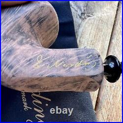 Eric Nording Signature Black Natural Unfinished Freehand Briar Tobacco Pipe NEW