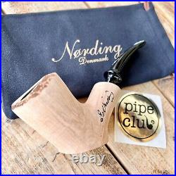 Eric Nording Signature Natural Unfinished Smooth Freehand Briar Tobacco Pipe NEW