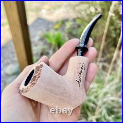 Eric Nording Signature Natural Unfinished Smooth Freehand Briar Tobacco Pipe NEW