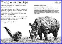 Erik Nording 2019 Hunter Series Rustic White Rhino Tobacco Smoking Pipe 5419K