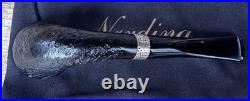 Erik Nording Classic Silver Sandblasted Horn Briar Tobacco Pipe NEW