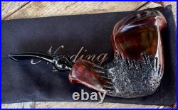 Erik Nording Rustic #4 Freehand Briar Tobacco Pipe NEW