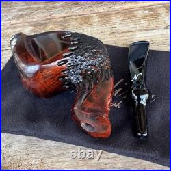 Erik Nording Rustic #4 Freehand Briar Tobacco Pipe NEW