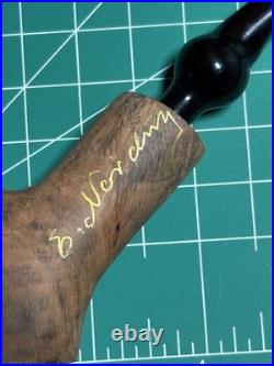Erik Nording Signature Smooth Black Grain Rustic Freehand Sitting Tobacco Pipe Erik Nording Signature Smooth Black Grain Rustic Freehand Sitting Tobacco Pipe