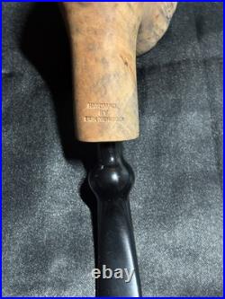 Erik Nording Signature Smooth Black Grain Rustic Freehand Sitting Tobacco Pipe