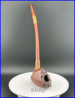 Exotic Long-Stemmed Briar Wood Smoking Pipe