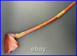Exotic Long-Stemmed Briar Wood Smoking Pipe