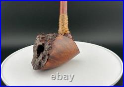 Exotic Long-Stemmed Briar Wood Smoking Pipe