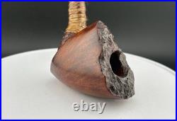 Exotic Long-Stemmed Briar Wood Smoking Pipe