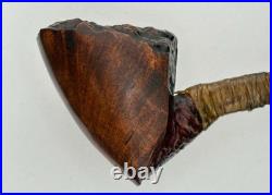 Exotic Long-Stemmed Briar Wood Smoking Pipe