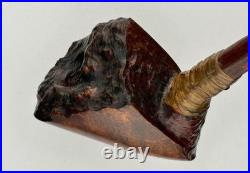 Exotic Long-Stemmed Briar Wood Smoking Pipe