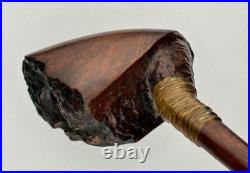 Exotic Long-Stemmed Briar Wood Smoking Pipe