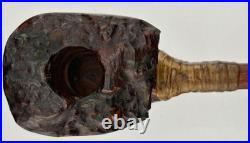 Exotic Long-Stemmed Briar Wood Smoking Pipe