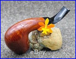 Exquisite & New Bent Billiard FERNDOWN BARK Tobacco Smoking Pipe from Les Wood