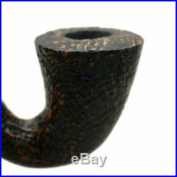 FIRST CALABASH briar rustic tobacco smoking pipe with silver ring by Brebbia