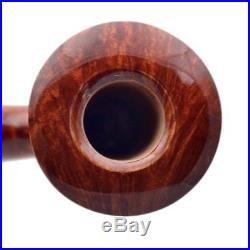 FIRST CALABASH briar smooth tobacco smoking pipe with silver ring by Brebbia