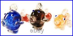 FISH 3 SMALL GLASS CHILLUM SMOKING PIPE ASSORT COLORS 1 3 6 12 48 pcs PGA010