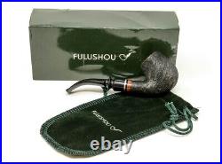 FULUSHOU Mediterranean Briar Wood Tobacco Pipe, Great Father's Day Gift