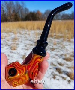 Fire Linework Glass Church Warden Gandalf Sherlock Pipe USA Made