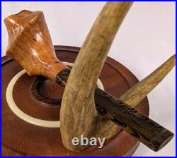 Fluted Freehand Tobacco Smoking Briar Pipe withEbonite Stem by Whitaker Werks