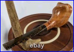 Fluted Freehand Tobacco Smoking Briar Pipe withEbonite Stem by Whitaker Werks