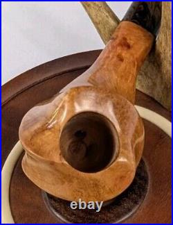 Fluted Freehand Tobacco Smoking Briar Pipe withEbonite Stem by Whitaker Werks