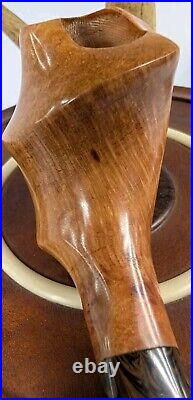 Fluted Freehand Tobacco Smoking Briar Pipe withEbonite Stem by Whitaker Werks