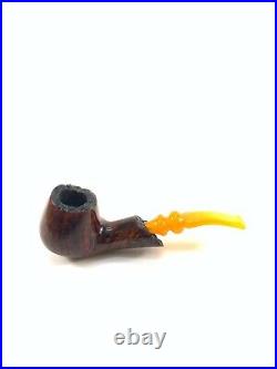Fratelli Croci Orange Stem Smoking Pipe, Factory New, Made in Italy