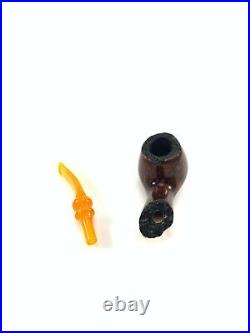 Fratelli Croci Orange Stem Smoking Pipe, Factory New, Made in Italy