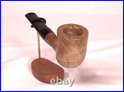 Freehand Tobacco Pipe Olive Wood Handmade by Gieske Pipes New, Unsmoked