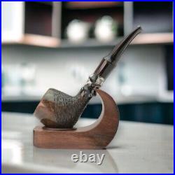 Freehand briar tobacco smoking handmade wooden rare bowl rusticated artisan pipe