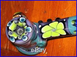 Full-color hammer-bubbler by Willow Humboldt Glass Snodgrass Glass tobacco pipe
