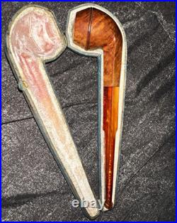 GBD French Briar Billiard Tobacco Smoking Pipe with Fitted Case