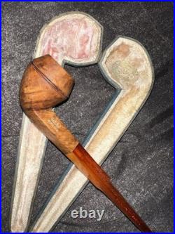 GBD French Briar Billiard Tobacco Smoking Pipe with Fitted Case