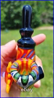 Galactic Chakra Glass Cavalier Pipe USA Made Galactic Chakra Glass Cavalier Pipe USA Made