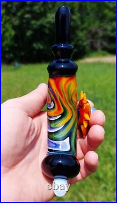 Galactic Chakra Glass Cavalier Pipe USA Made Galactic Chakra Glass Cavalier Pipe USA Made