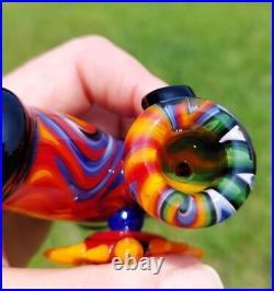 Galactic Chakra Glass Cavalier Pipe USA Made Galactic Chakra Glass Cavalier Pipe USA Made