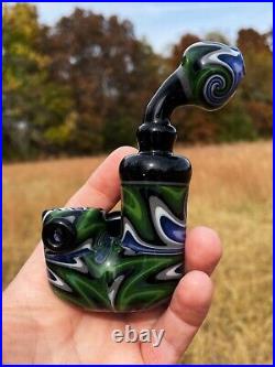 Galaxy Alpine Linework Glass Sherlock Pipe