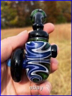 Galaxy Alpine Linework Glass Sherlock Pipe